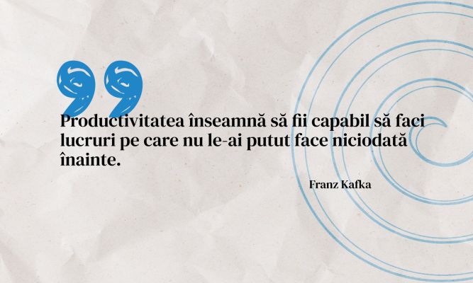Lucrul de acasa si Productivitate citat Franz Kafka
